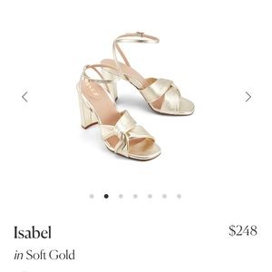 Inez Isabel Heels in Soft Gold